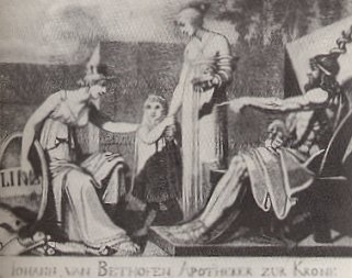 The Visiting card of Johann van Beethoven apothecary shop (Brother of Ludwig van Beethoven) The Visiting card of Johann van Beethoven apothecary shop (Brother of Ludwig van Beethoven)