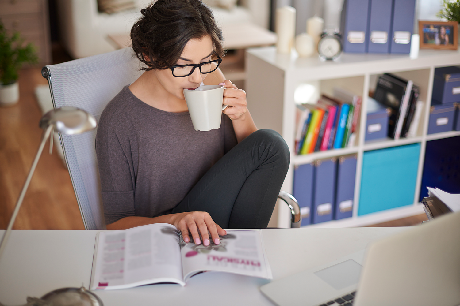 Woman Reading Magazine.png
