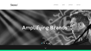 Stereo Creative, a great example of flat design.