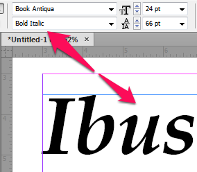 Font Style in InDesign