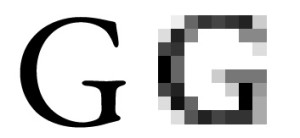 Garamond Pixelization