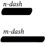 n-dash and m-dash