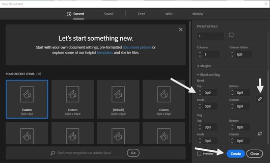 Setting up your bleeds in Adobe InDesign