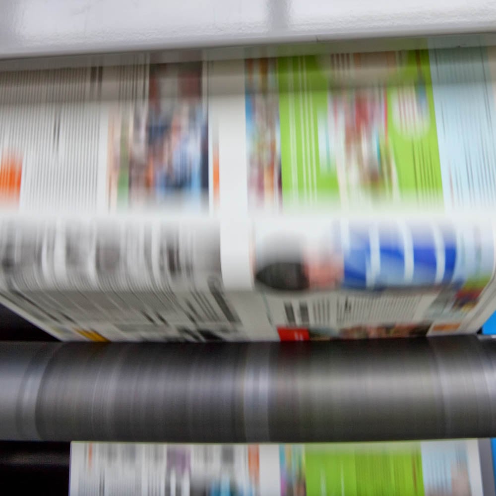 Image of coldset web press printing publication