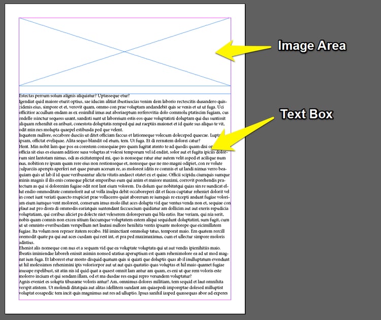 Setting Image Areas and Text Frames in InDesign