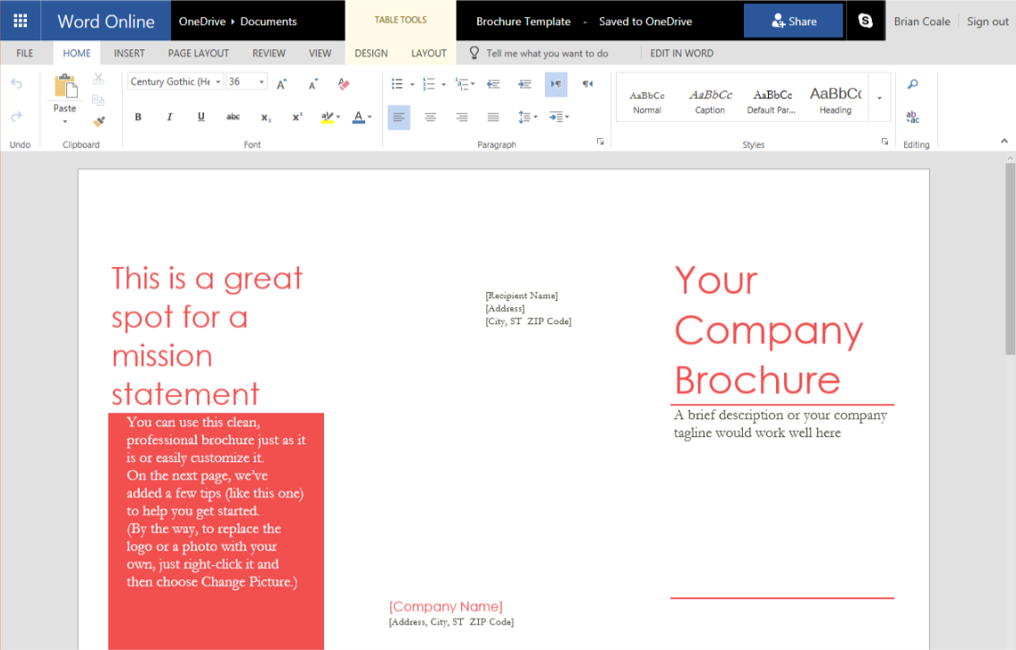 How to Create a Trifold Brochure in Word Online